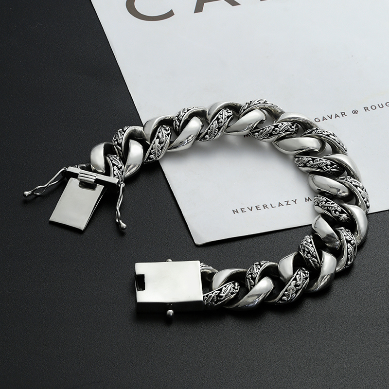 

Charm Bracelets QN Clover Men's Bracelet Wide Domineering Jewelry Trendy Men's HipHop Personality Simple Korean Version For Boyfriend Bracelets 221206