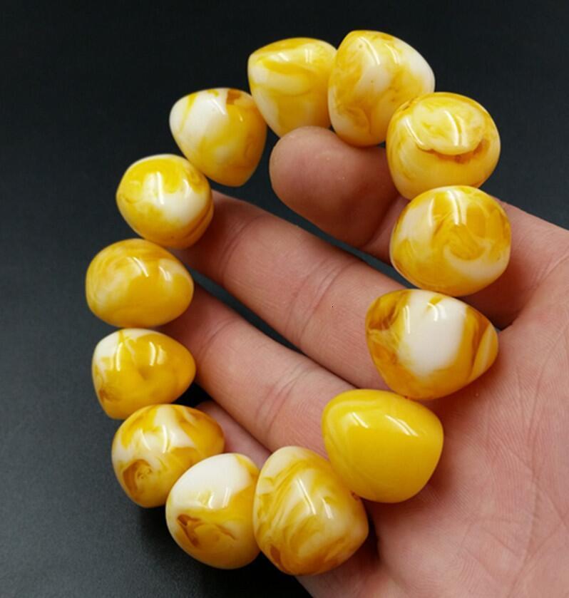 

Chain Natural Baltic Amber Elastic Bracelet Men Women Fine Jewelry Honey Wax Diy Handmade Amulet Bracelets Amberbeads Beaded Bangles 221206