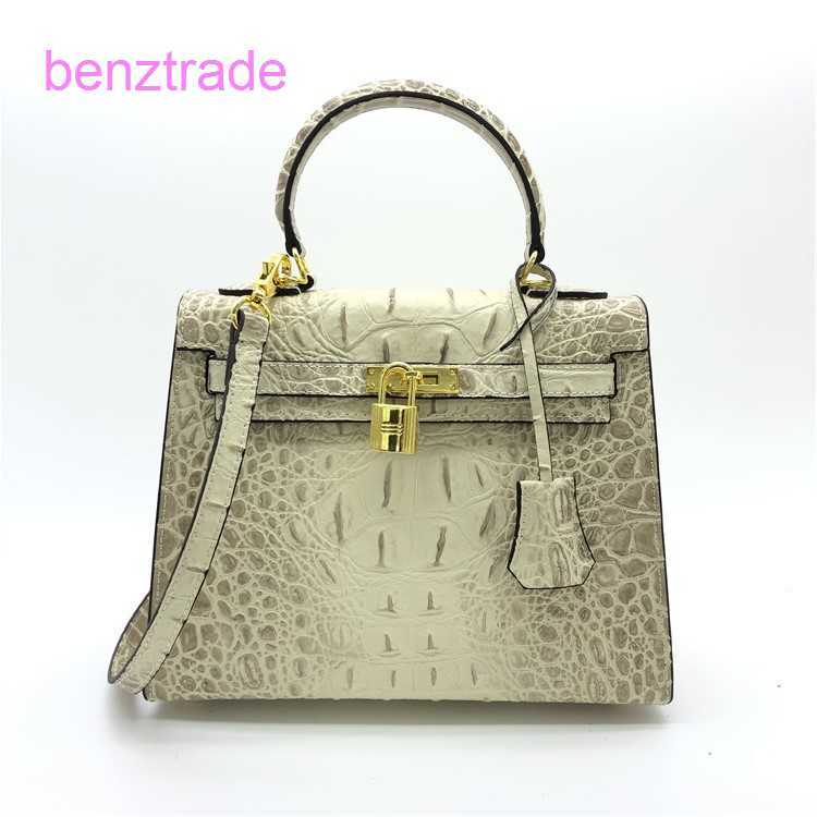 

Herme Kely bags for women online shop New women's hand leather fashion versatile two-color crocodile cross shoulder, Blue6