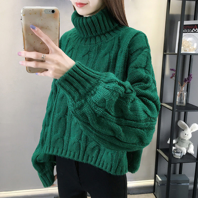 

Women s Sweaters 2023 Turtleneck Sweater Jumpers Loose Slimming Top Twist Solid Color Knit Pullovers Pure Colour Fashion Harajuku Basic 221206, White