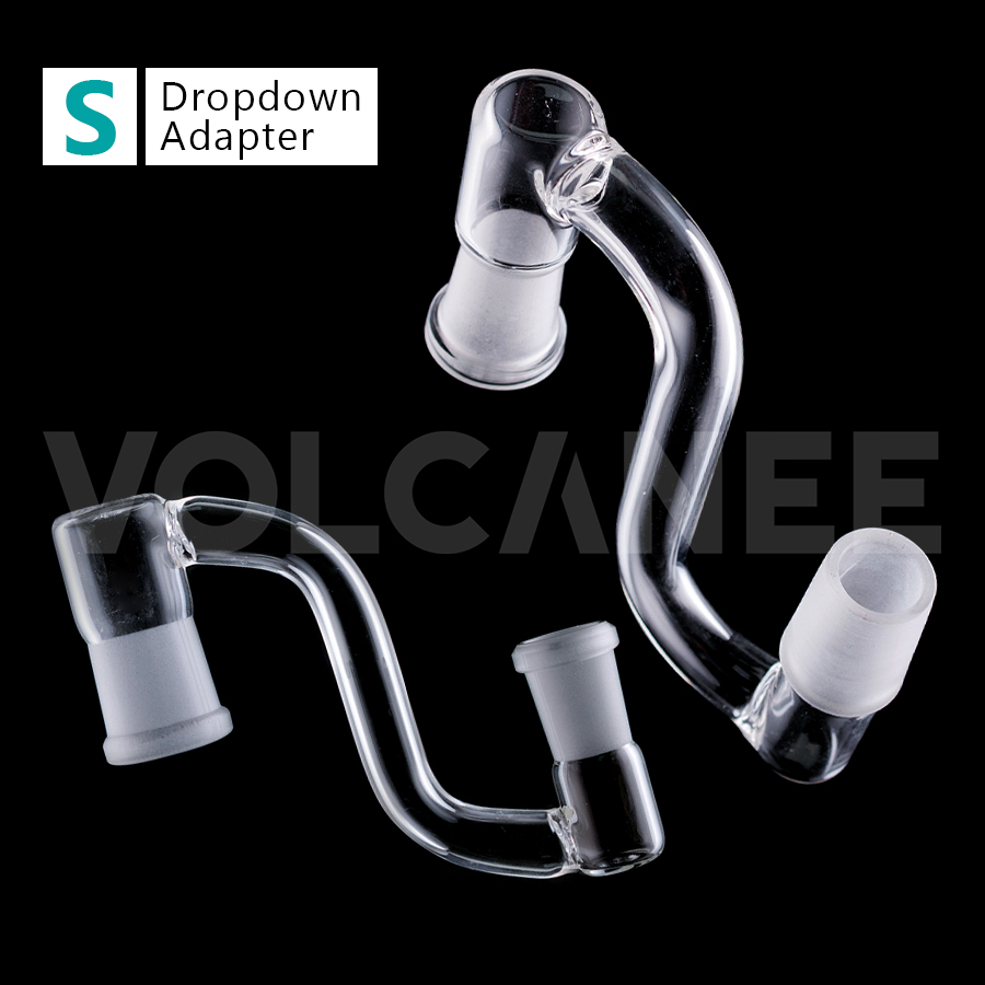 

wholesale drop down glass adapter Male to Female 14mm 18mm Dropdown Hookahs oil rigs bong adapters