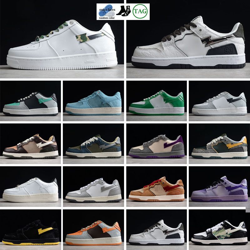 

Casual Shoes Bap Designer Camo Trainers Sports Sneakers Platform Shoe Black White Green Red Orange Camouflage Classic Men, Color 11