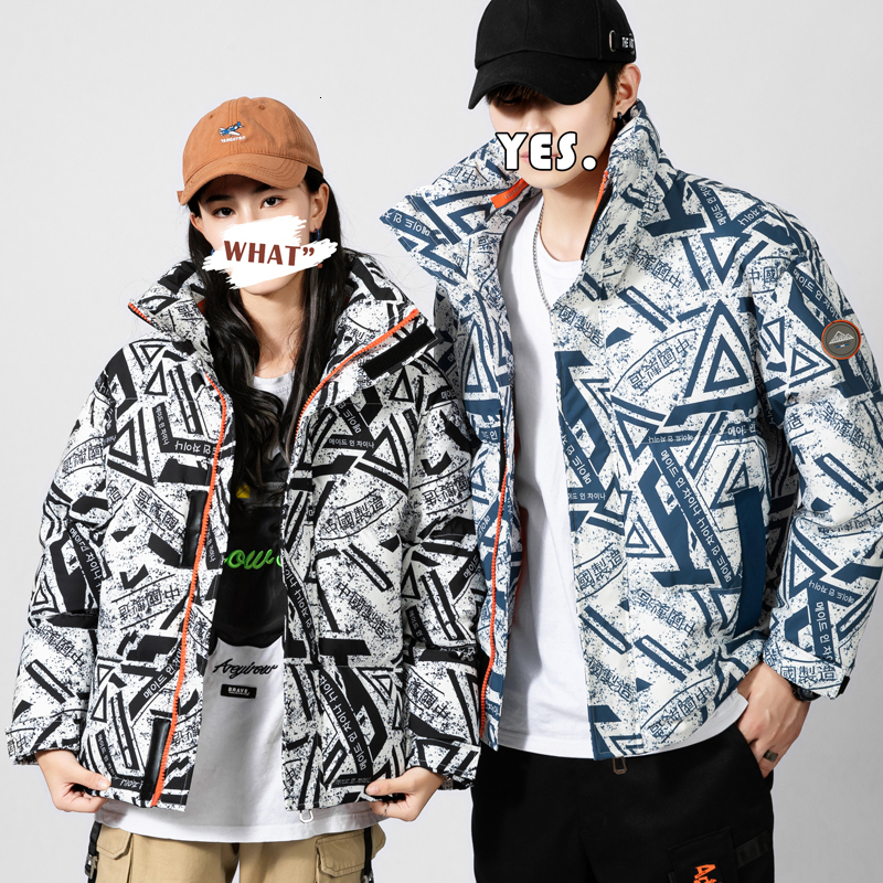 

Men  Down Parkas Brand Genuine Casual Fashion Jacket Winter Couple  Thickened Stand Korean Cotton Clothes Size  4XL 221206, Blue