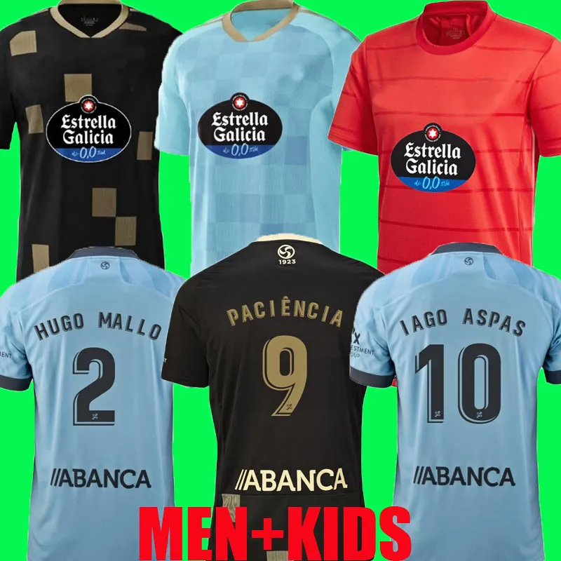22 23 Jeta de Vigo Soccer Jerseys Iago Aspas F.Beltran Home Away 2022 2023 Camiseta de Futbol Nolito Mallo Solari S. Mina Brais Mendez Men Kids K