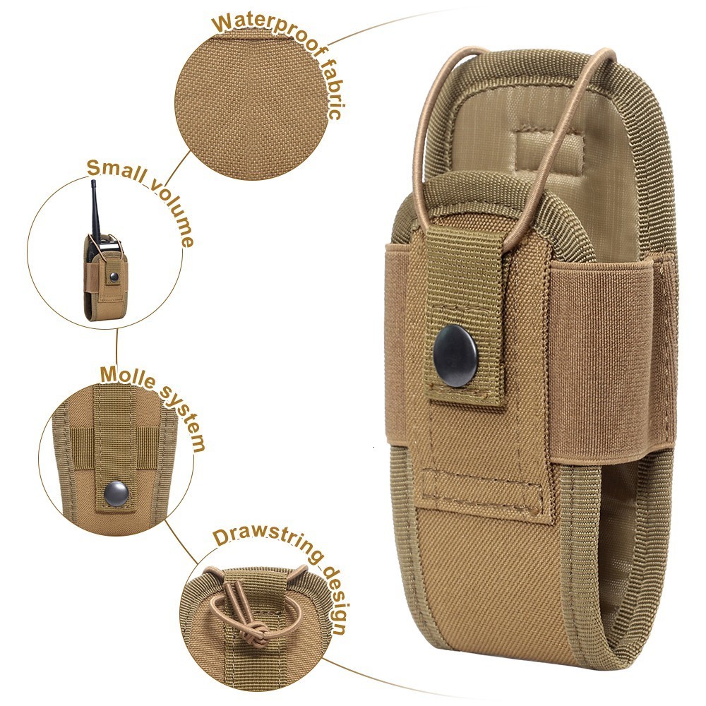 

Other Sporting Goods Hunting Waist Bag Tactical Pouch Molle Radio Walkie Talkie Holder Pocket Portable Interphone Holster Carry Bag for Camping 1000D 221207