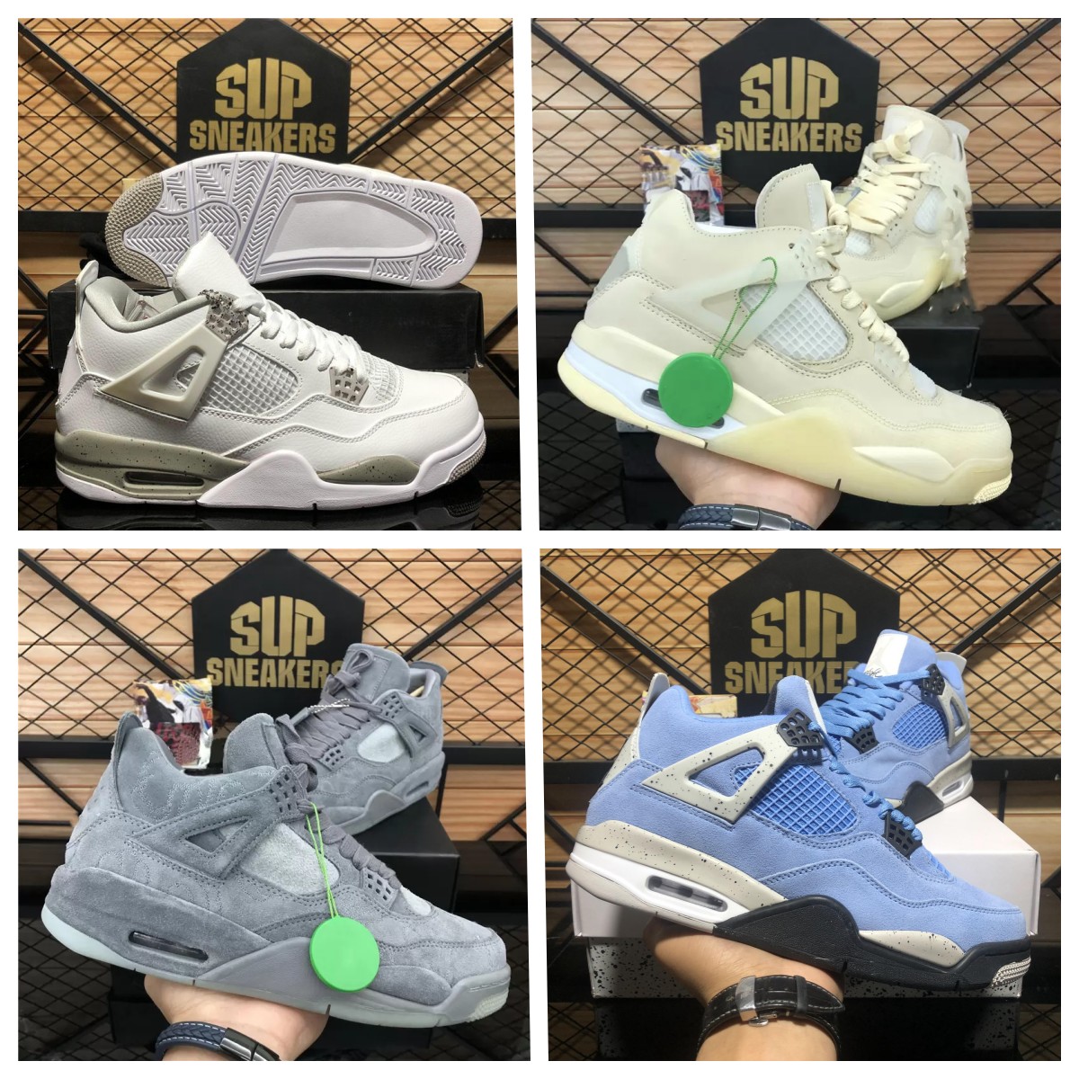 

Basketball Shoes Designers Sneakers Black Cat White University Blue Sneaker Sail Purple Metallic Military Black Luxury Top Men Women Jumpman 4 4S Cactus Jack, Customize