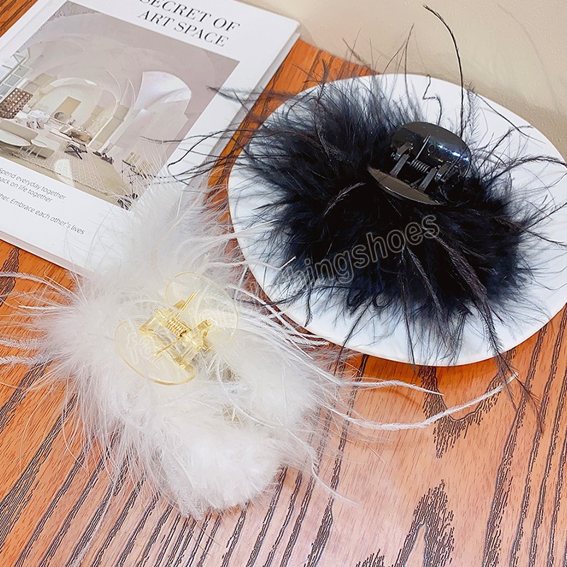 

Feather Large Hair Claw For Women Sweet Headwear Hairclips Femme Fashion Hair Accessories
