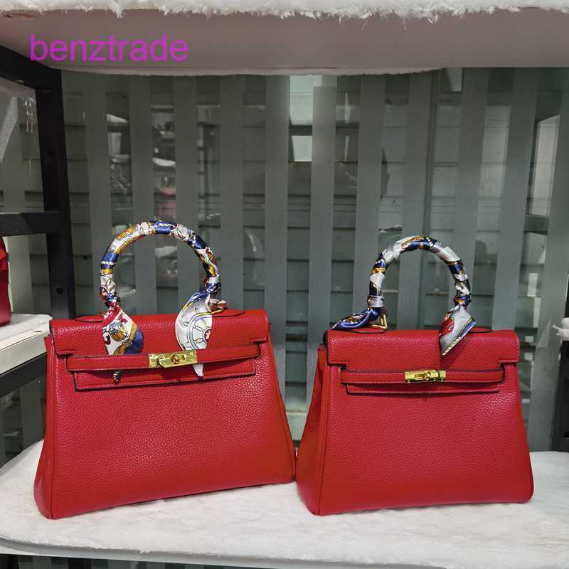 

Herme Kely bags for women online shop Wedding 2022 new red large capacity portable women's fashion Bag bride's wedding QC8U, Red 28 cm
