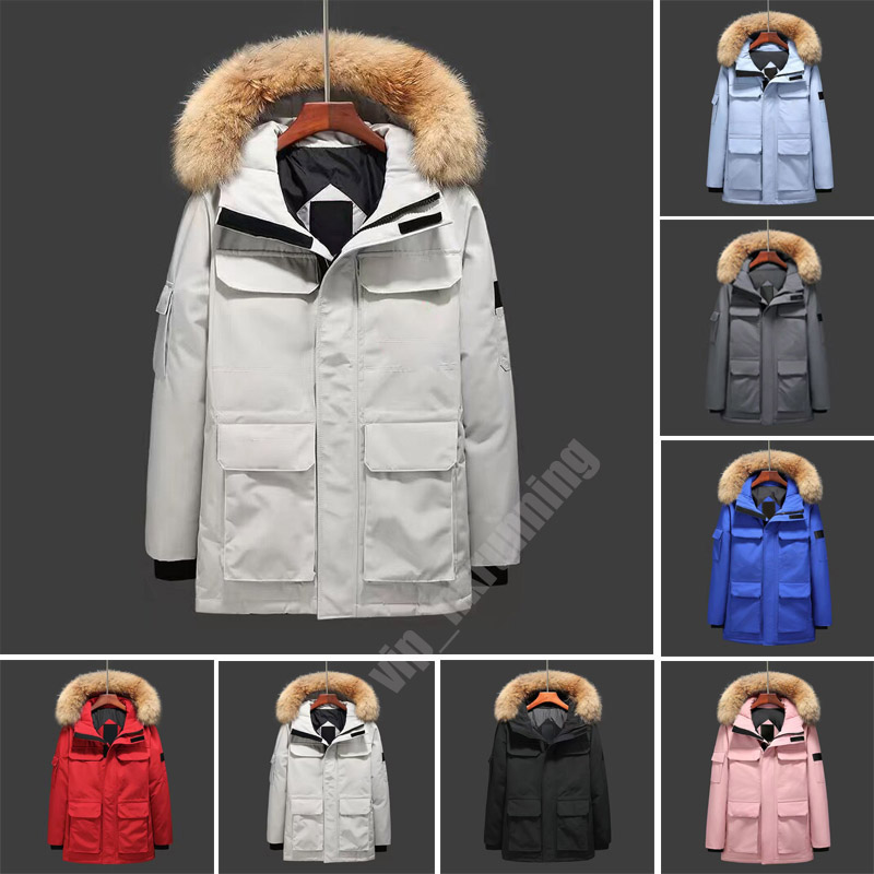 

Designer Mens Jackets Winter Down Coat Men's Fashion Parka Waterproof Windproof Premium Fabric Thick Cape Belt Thermal Jacket Coat, Color 1