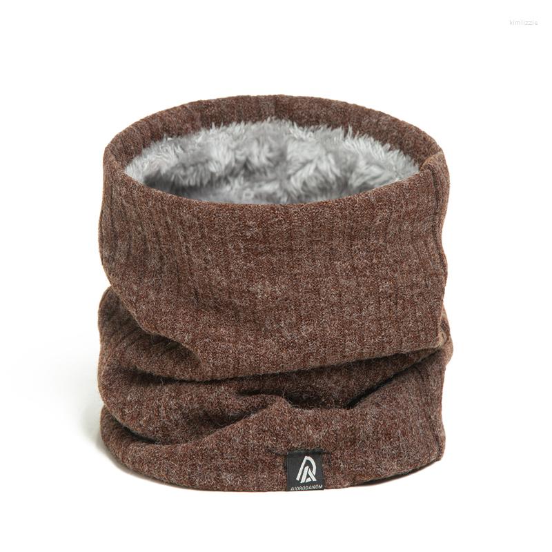 

Scarves Thick Plush Knitted Ring Scarf For Women 2022 Simple Striped Soft Neck Woolen Yarn Outdoor Winter Warm Full Mask Muffler