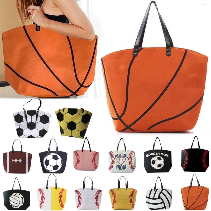 

Duffel Bags High-quality Women Men Handbags Canvas Tote Reusable Cotton Grocery High Capacity Shopping Bag Ball Printing Series