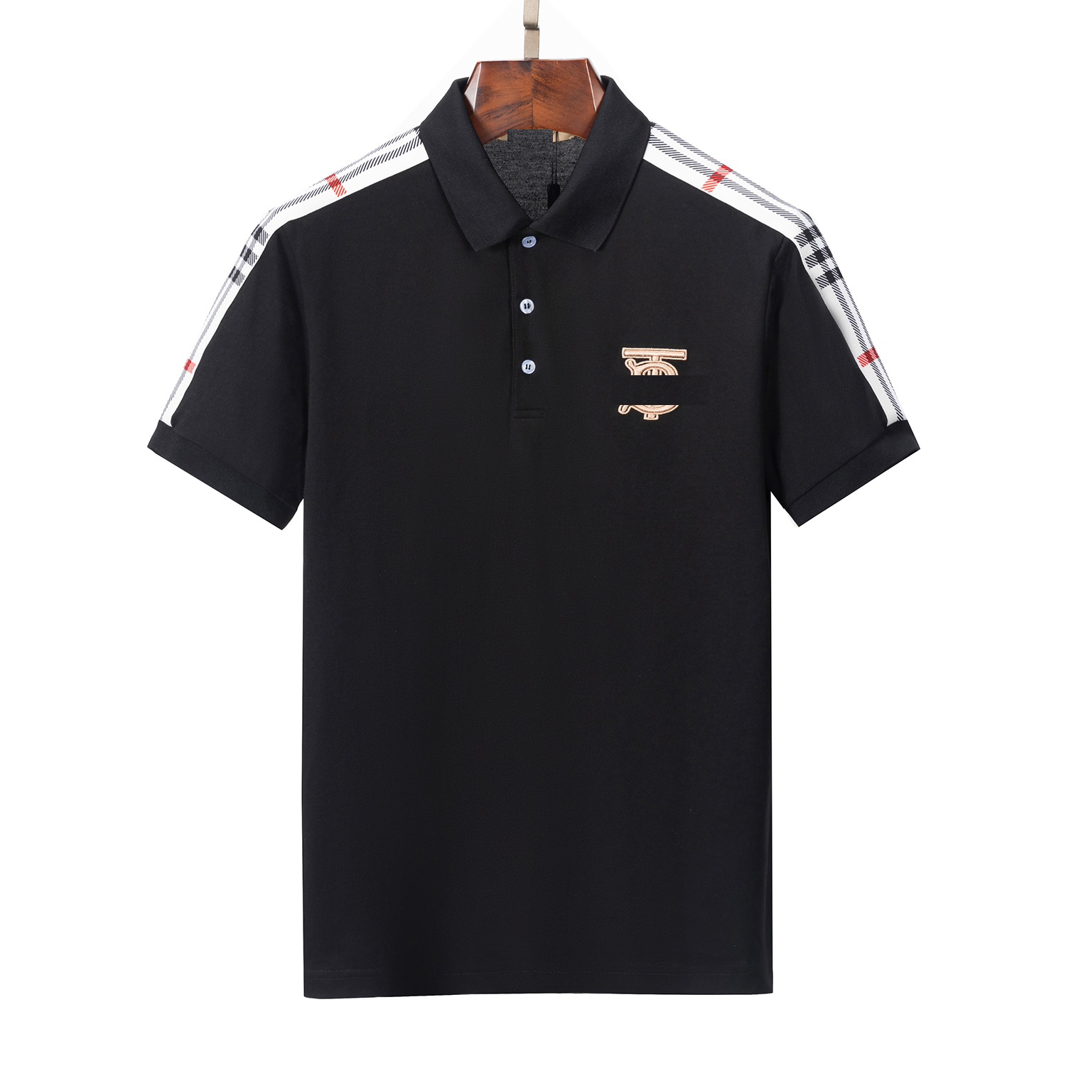 

HighA quality Medusa POLO Shirt Men's T-shirt Short sleeve lapel casual business embroidery fashion brand England Vasatch, Black