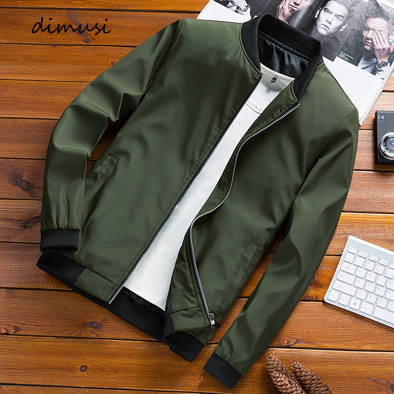 

Men's Jackets DIMUSI Spring Bomber Male Outwear Slim Fit Solid Color Coats Fashion Man Streetwear Baseball Clothing 221206, Grey