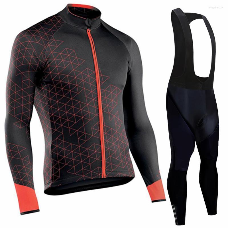 

Racing Sets 2022 Long Sleeve Cycling Jerseys Set Spring MTB Bicycle Clothes Ropa Bike Wear Clothing, Pic color