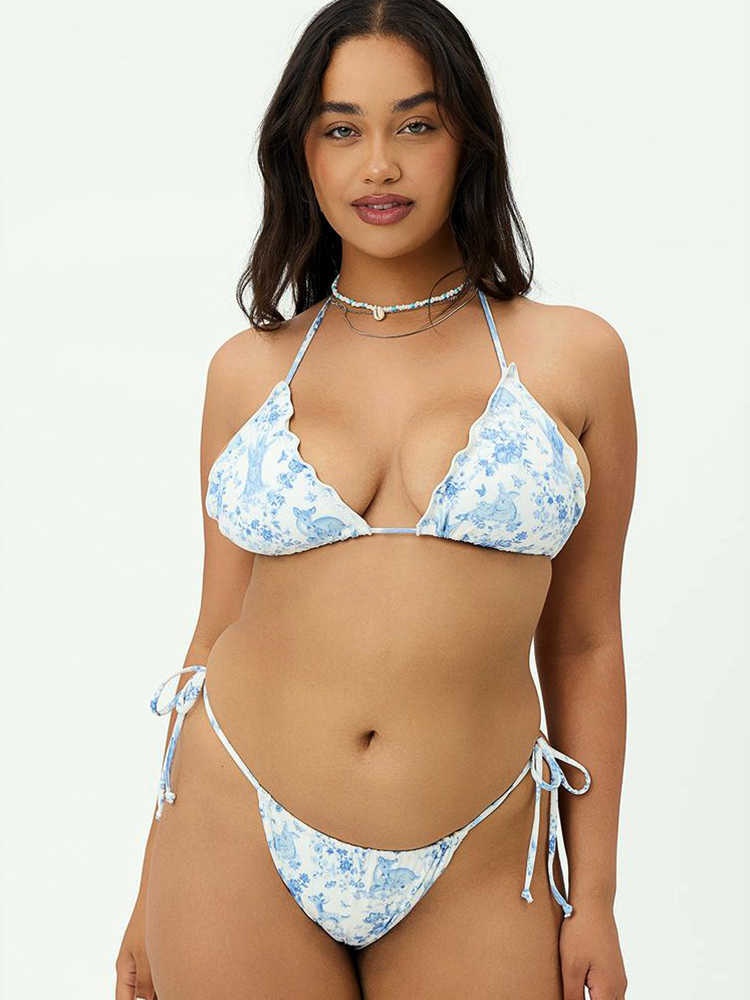 

Bras Sets COOBBU 2022 Swimwear Sexy Swimsuit Women Bikinis Print Bikini Set Female Biquini Summer Beachwear String Swimming Suits Triangle T221219