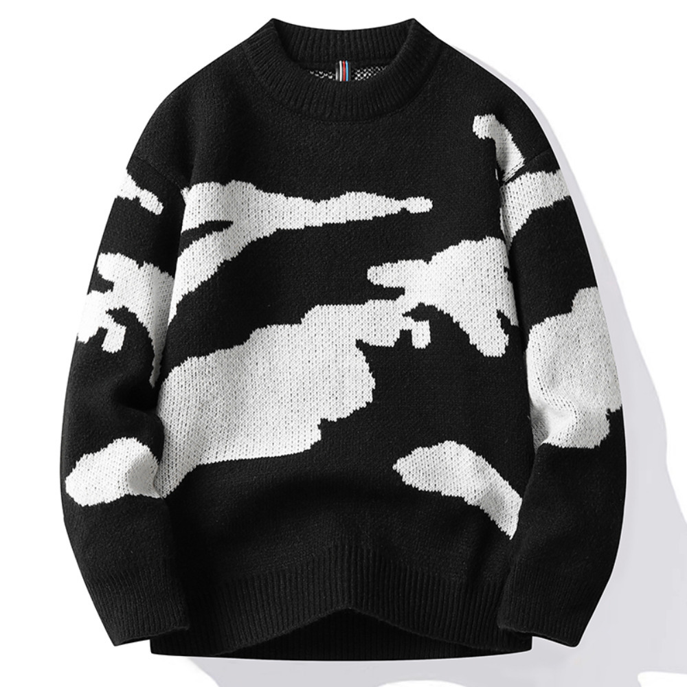 

Men s Sweaters Hip Hop Geometric Pattern Crewneck Fashion Clothing Brand Streetwear Warm Knitted Sweater 221206, Khaki