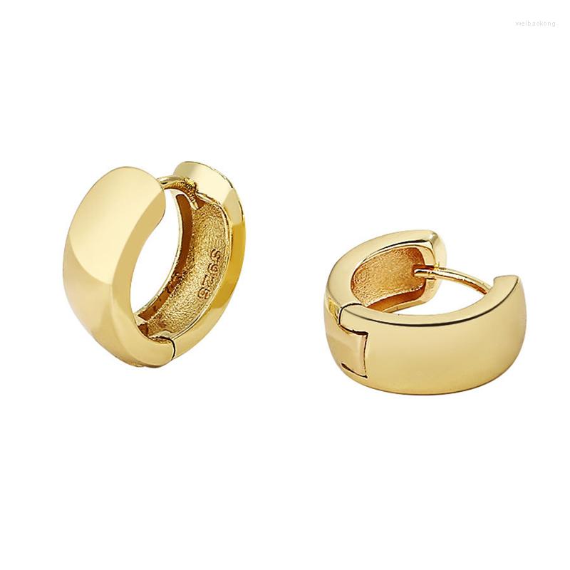 

Hoop Earrings Glossy Simple Women Fashion Gold Plated Copper Geometric Round Circle Earring Ear Buckle Jewelry