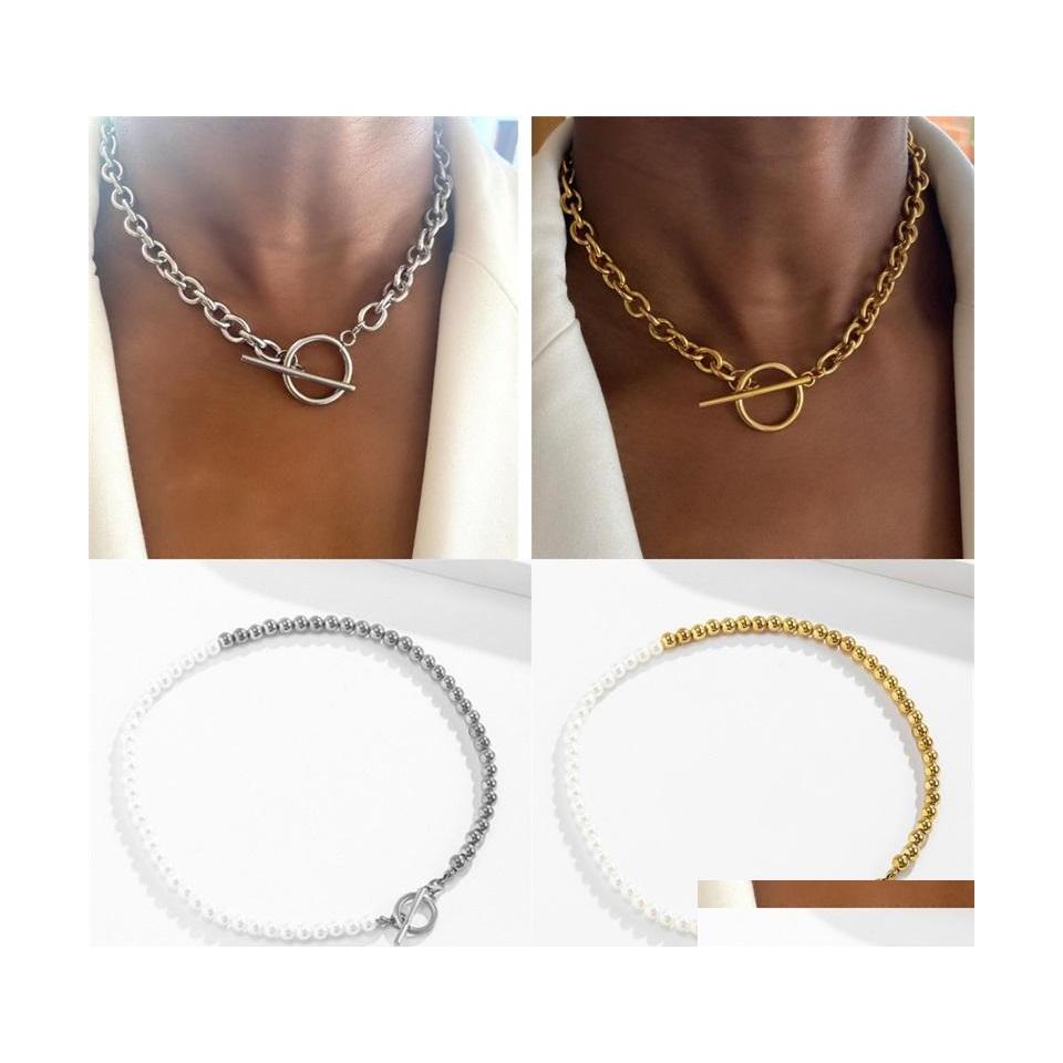 

Chains Chunky Chain Necklace Women Simple Toggle Clasp Fashion Necklaces For Jewelry Gift 329 D3 Drop Delivery Pendants Dhzet