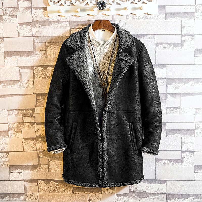 

Men's Trench Coats Men's KOLMAKOV Clothing Fashion Mens Long Windbreakers Mans Cashmere Liner Large Size M-5XL Overcoats For Men, Black