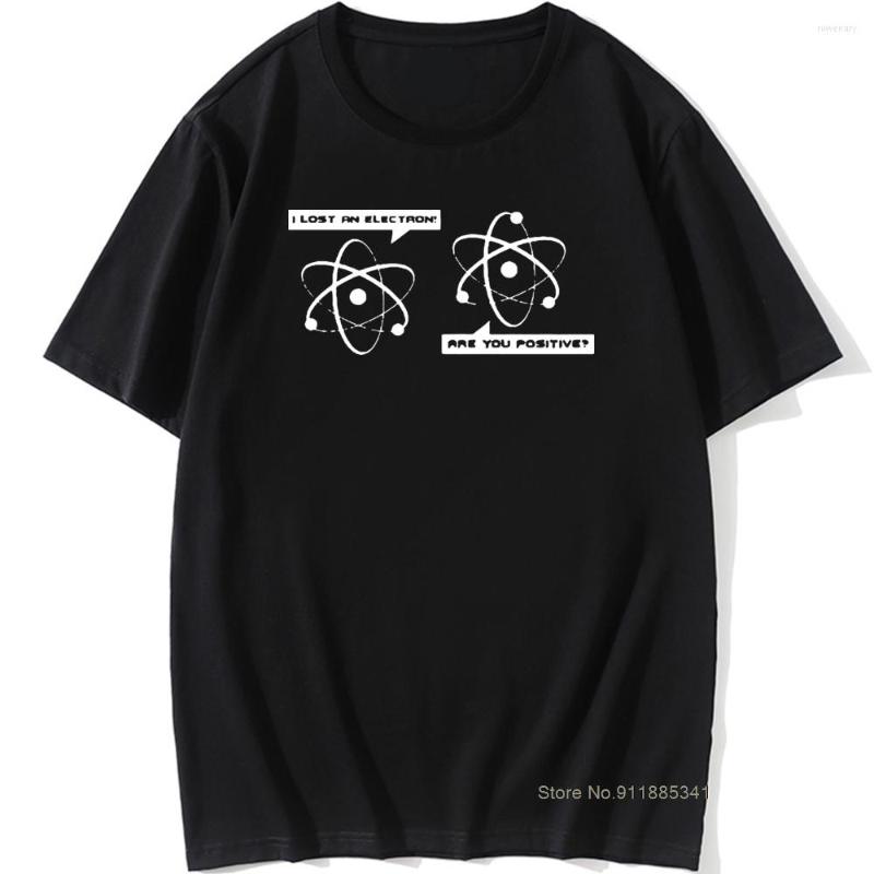 

Men's T Shirts Funny Birthday Gift Casual I LOST AN ELECTRON SHIRT Men Science Physics Geek Nerd Short Sleeves Cotton Vintage T-Shirt, White
