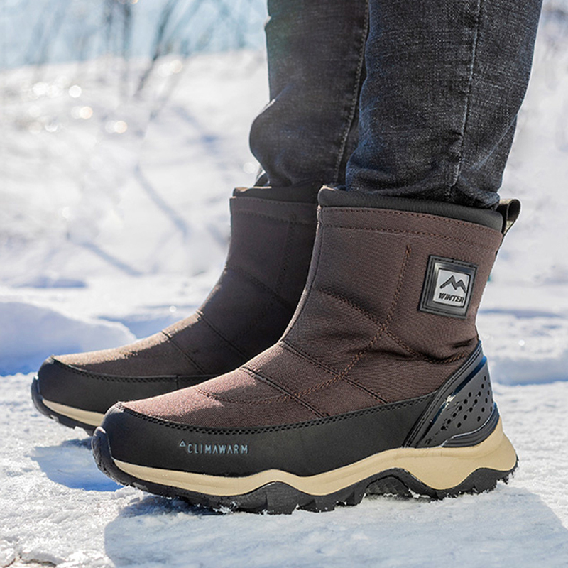 

Boots Men winter boots thickened snow man plush warm shoes Waterproof and anti skid big size 221207, D06 blue