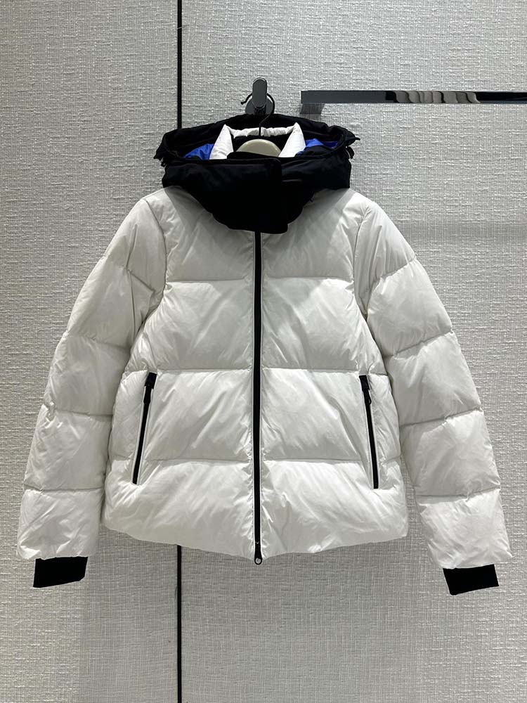 

Women Duck Down Jacket Winter Designer Vintage Meter Color Hooded Coat Women' Lantern Sleeve Pockets Straight Slim with Fur Collar Loose Zipper, Beige