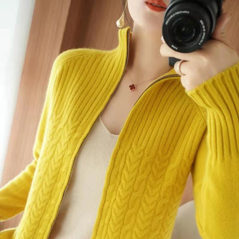 

Women's Knits Tees Fashion Solid Color Spliced Knitted Cardigan Sweater Clothing Autumn Loose Casual Tops All-match Korean Coat 221206, Black