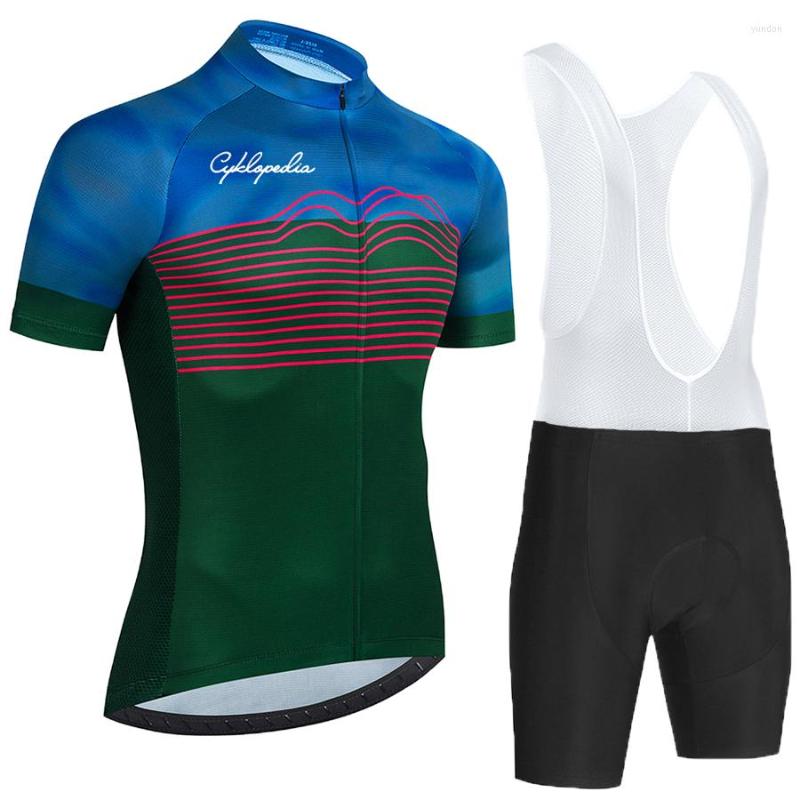 

Racing Sets CYKLOPEDIA Italy D'ITALIA Cycling Jersey Men's Bicycle Short Sleeve Clothing Bike Maillot Bib Shorts, Pic color