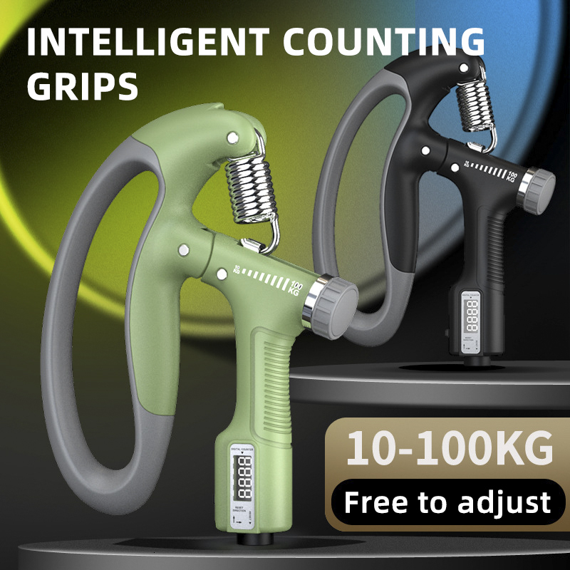 

Hand Grips Smart Counting 10100KG Free Adjustment Professional Training Arm Muscle Fitness Equipment 221207, Blue