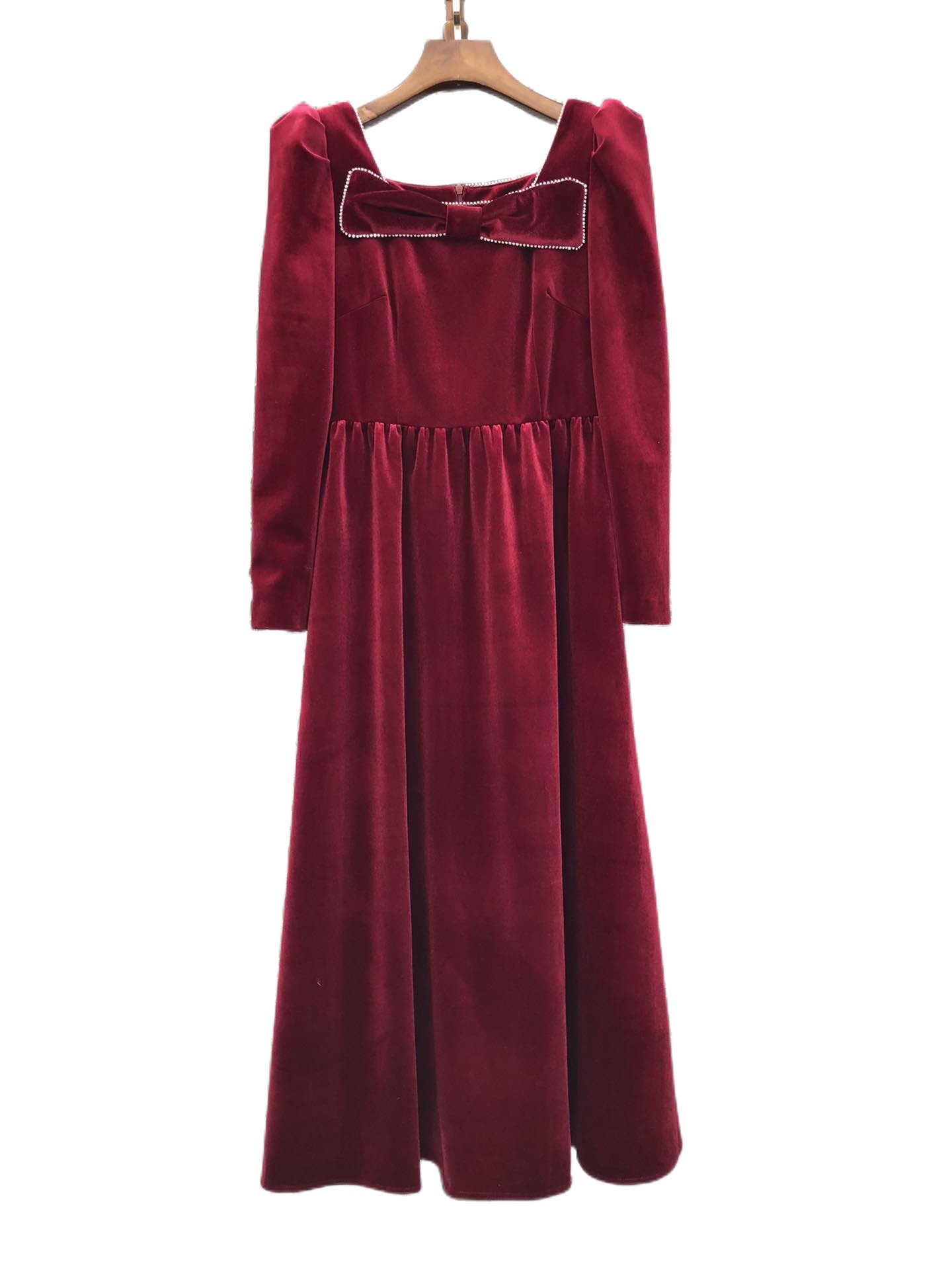 

22 Autumn and Winter New Product Temperament Fashion Atmosphere Slim Dress, Red