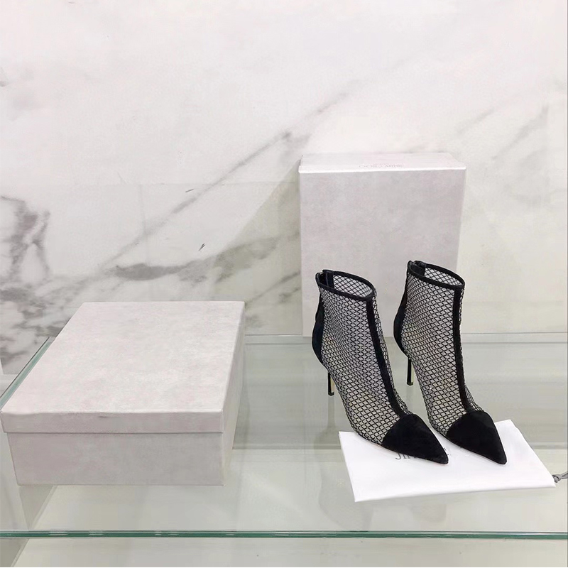 

9A Quality Women Ankle Boots Designer Shoes Thick-soled Desert Martin Boot Embroidery Diamonds Decorative Luxury lace diamond high heel boots With Box 35-41 8.5cm, More option to contact