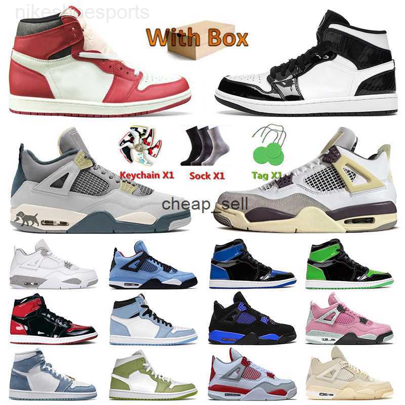 

LOWs speed Jumpman 1 4 Mens Retro Designer Basketball Shoes Chicago Reimagined High Denim Panda Sb Bred 4s IV Mid Dutch Green, 36-46 pine green