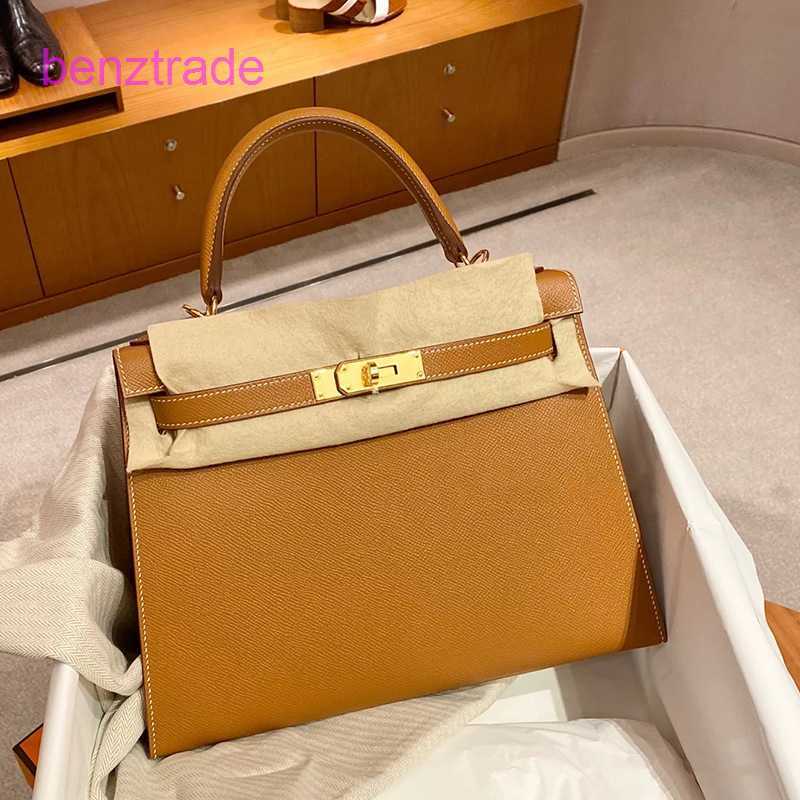 

Herme Kely bags for women online shop Leather women's portable One Shoulder Messenger SYFK, Midnight black - 25cm