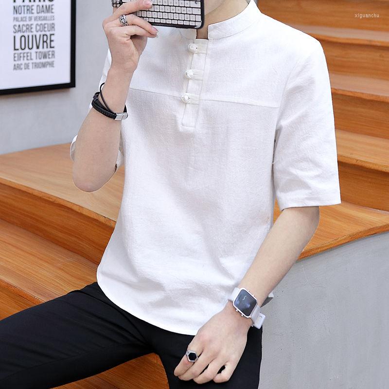 

Ethnic Clothing 2022 Summer Chinese Shirt Men Hanfu Traditional For Asian Clothes Cheongsam Top Tai Chi Male Tangsuit