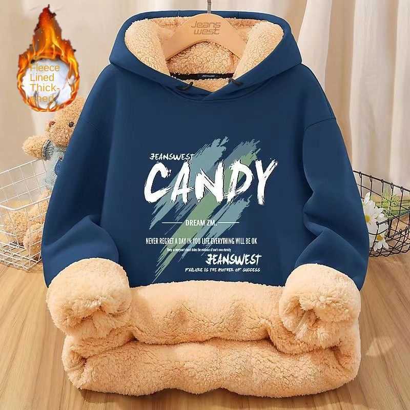 

Designer Men's Hooded Sweater New Cashmere Thickened Thermal Casual Coat Women's Hoodie Wool Thermal, E34 red