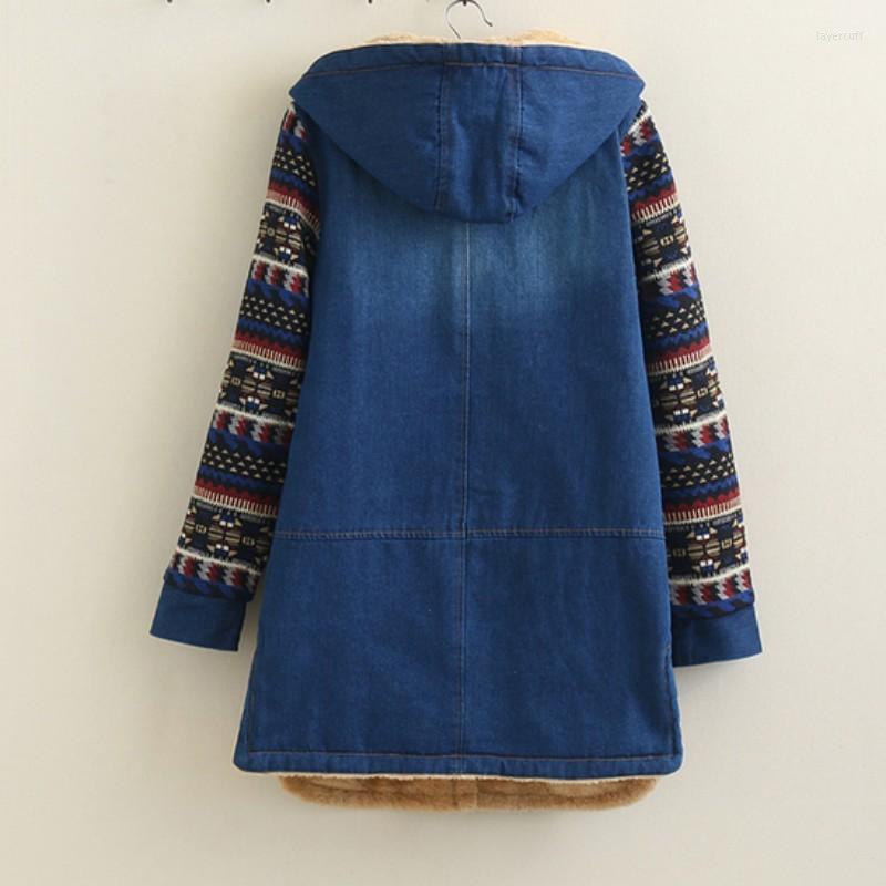 

Women' Trench Coats Arrival 2023 Fashion Retro Style Long Loose Overcoat Outwear Hooded Warm Costume For Women Roupas Feminino Winter, Blue