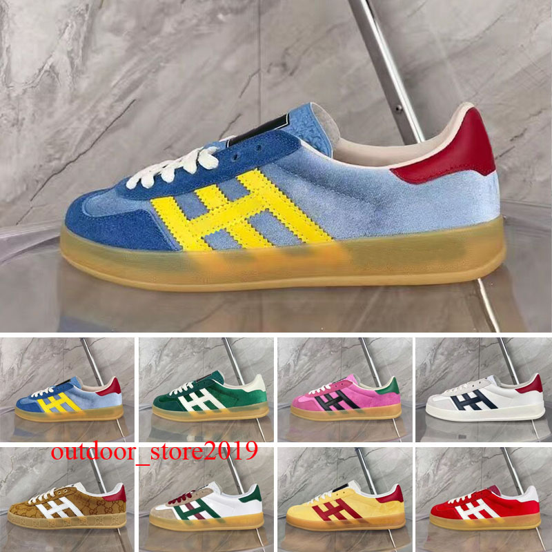 

2023 Casual Shoes Designer Sneakers Trainers Red Blue Green Pink Velvet Silk White Suede Ebony Fashion Top Xad Gazelle Sneaker Mens Low Eur 35-44, Color 12