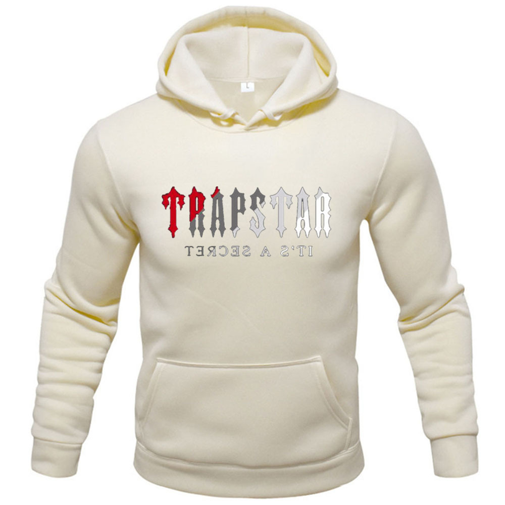 

TRAPSTAR Hoodies Autumn Winter Fashion Fleece Warm Hooded Sweatershirt Men And Women Hoodies Casual Pullovers, Wine red
