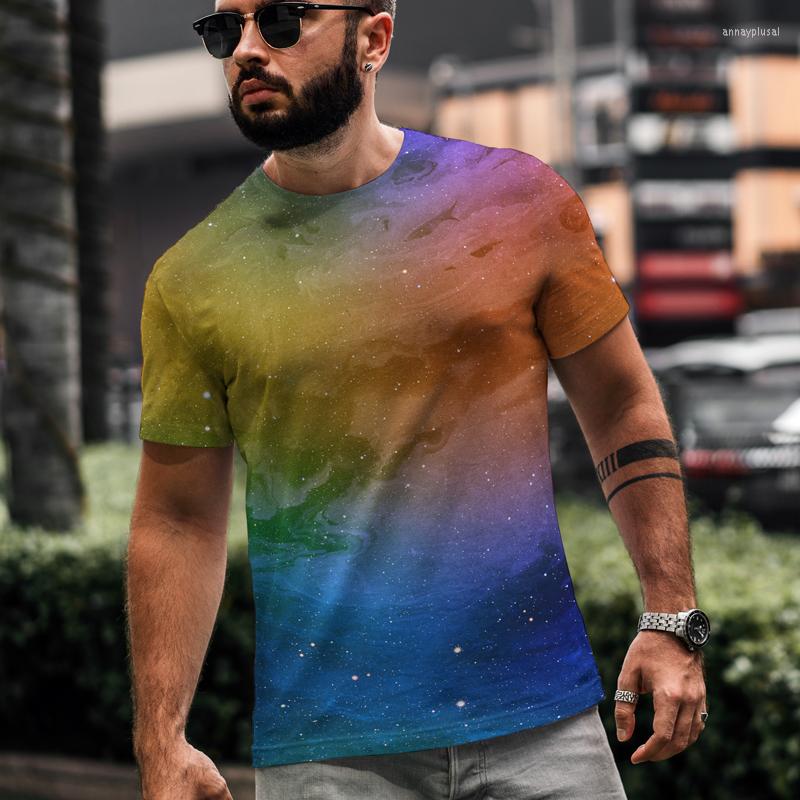 

Men's T Shirts 2022 Fashion T-shirt Beautiful Starry Sky Tops 3d Printed Short Sleeve Summer Round Neck Shirt Trendy Streetwear, Star038
