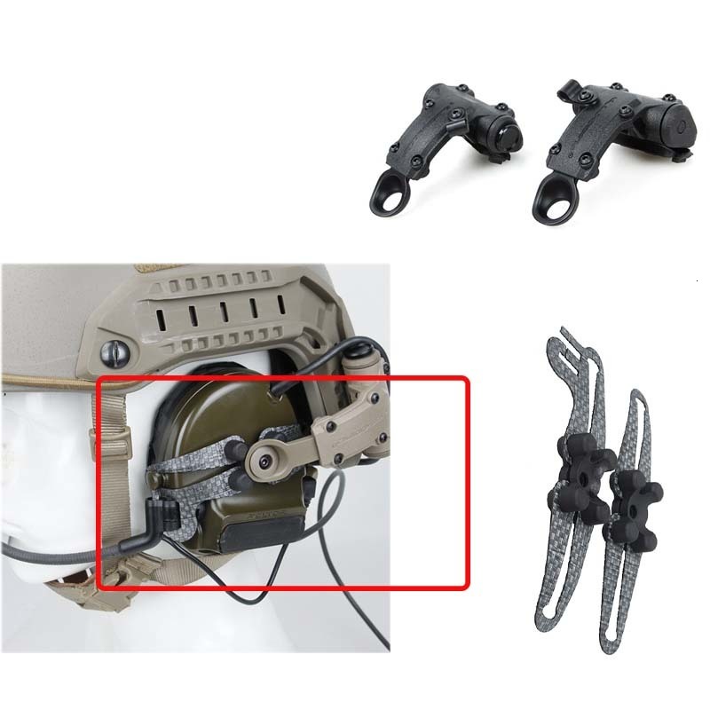 

Other Sporting Goods Helmet Suspension AMP Pickup Kit Tactical RAC Headset Earphone Conversion Kit Side Rail Bracket Replacement Rotary Arm 221207