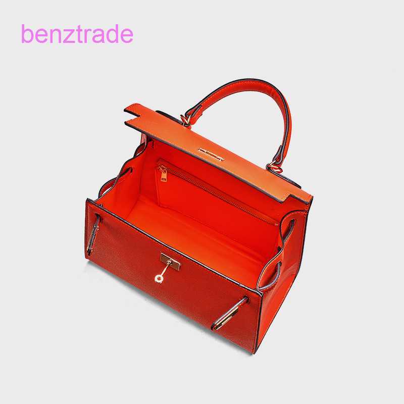 

Herme Kely bags for women online shop Palm print leather women's second generation luxury hand versatile One Shoulder Messenger Ba BOX6, 8806 black