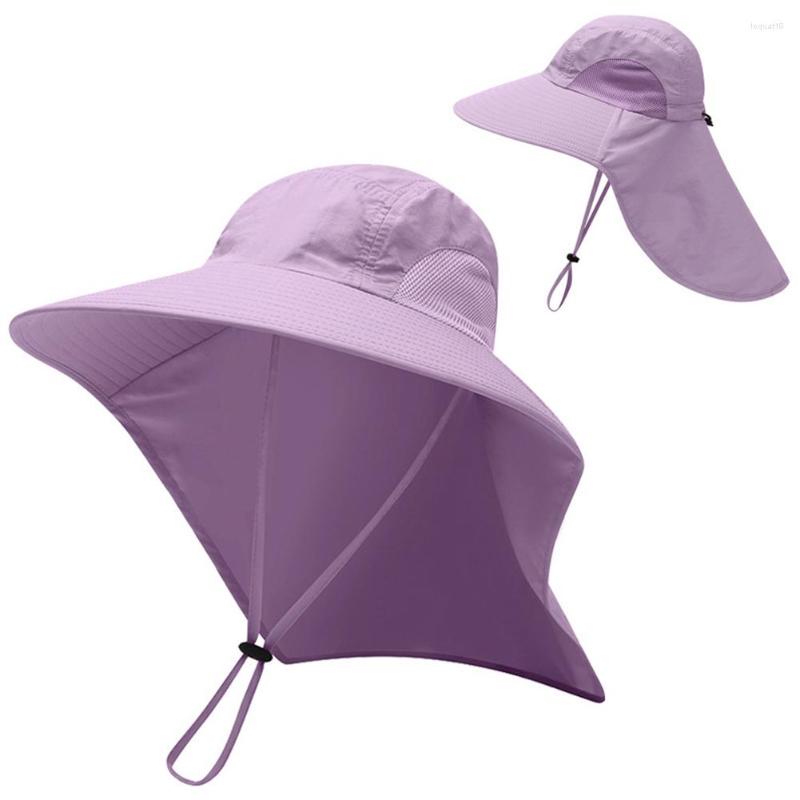 

Bandanas Summer Sun Hat Men Women Bucket With Neck Flap Outdoor UV Protection Large Wide Brim Hiking Fishing Mesh Breathable Cap