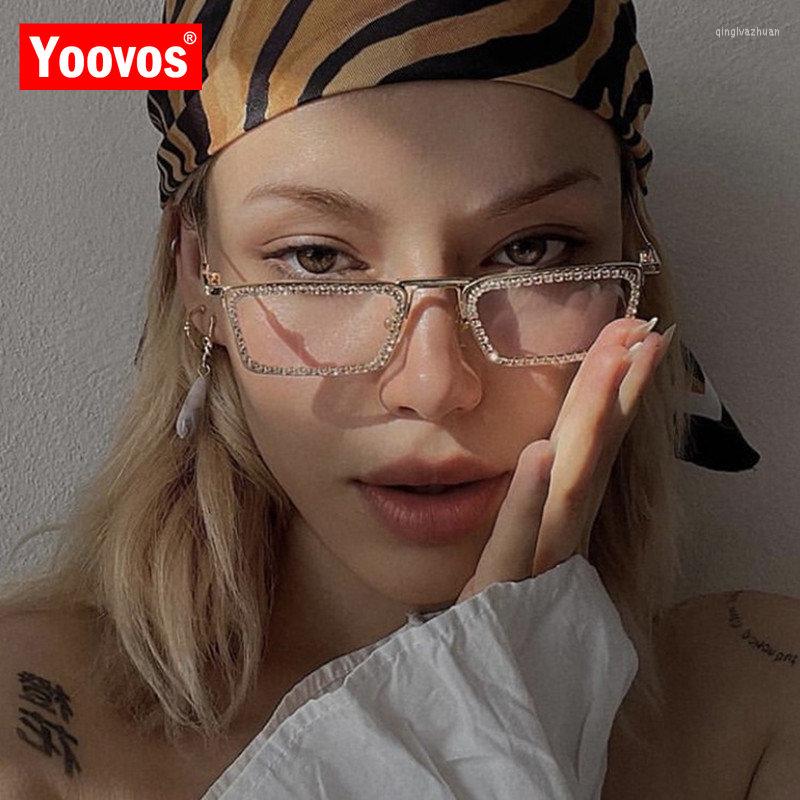 

Sunglasses Yoovos Vintage Glasses Frame Women Diamond Luxury Men Brand Designer Gafas Retro High Quality Lentes De Sol Mujer