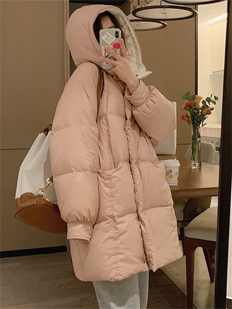 

Women s Down Parkas Syiwidii Fall Coat for Women Oversized Winter Jacket Korean Fashion Long with A Hood Thicken Warm Y2k Outerwear 221206, Beige