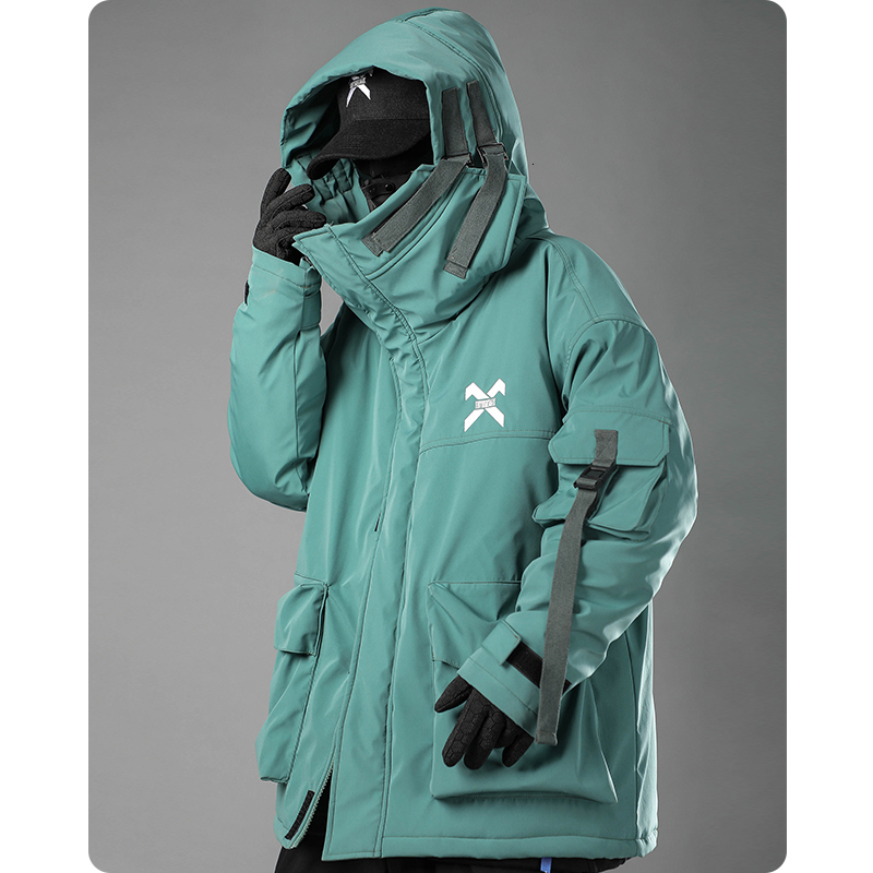 

Men s Down Parkas Unisex Male Fish Mouth Hooded Winter Coat Padding Puffer Jacket Heavyweight Men S Clothes Varsity Harajuku Hiphop High Street 221206, Green