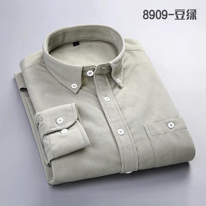 

Men's Casual Shirts Autumn Winter Thick Velvet Dress Shirt For Men Long Sleeve Warm Fleece Lining Fashion Soft Flannel Eight Colors, 8907
