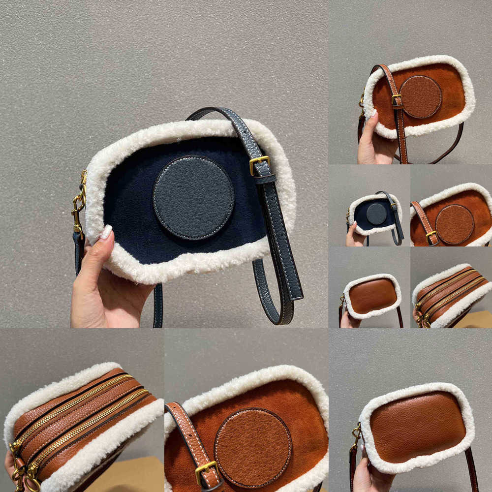 

Womens Evening Bags Bag Designer Shoulder Winter Hands Women Fashion Spliced Furry Crossbody Messenger Ladies Vintage Camera 220919, Tbbag black