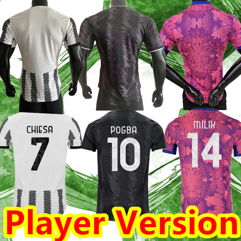 

Player version 22 23 POGBA juventus soccer jerseys DI MARIA VLAHOVIC CHIESA LOCATELLI MORATA DE LIGT KEAN 2022 2023 men kids kit set football shirts uniform 666, 22-23 3rd patch