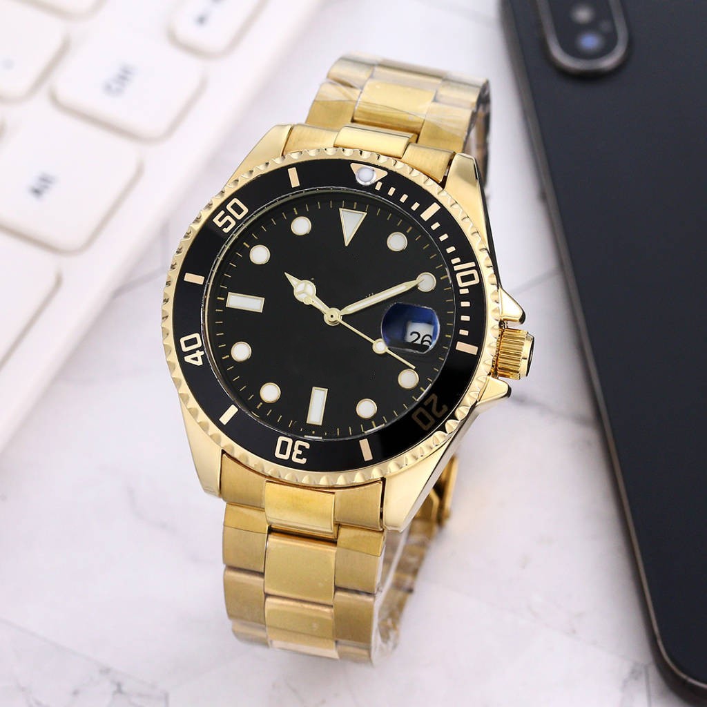 

Luxury Watch Mens 41MM Automatic Movement Mechanical Super Luminous Black Watchs Fashion Business Living Waterproof Gold Color Wristwatches Calendar Datejust yg, A5