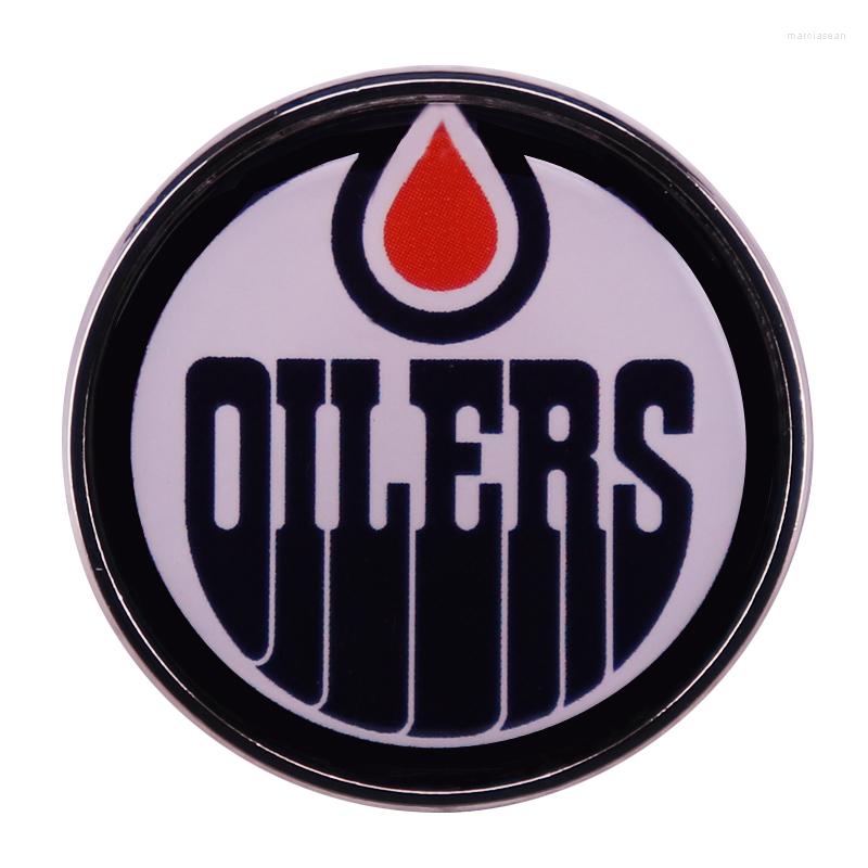 

Brooches EddmontonxOillers Pins Brooch Hockey Team Logo Badge Sport Lover Gift